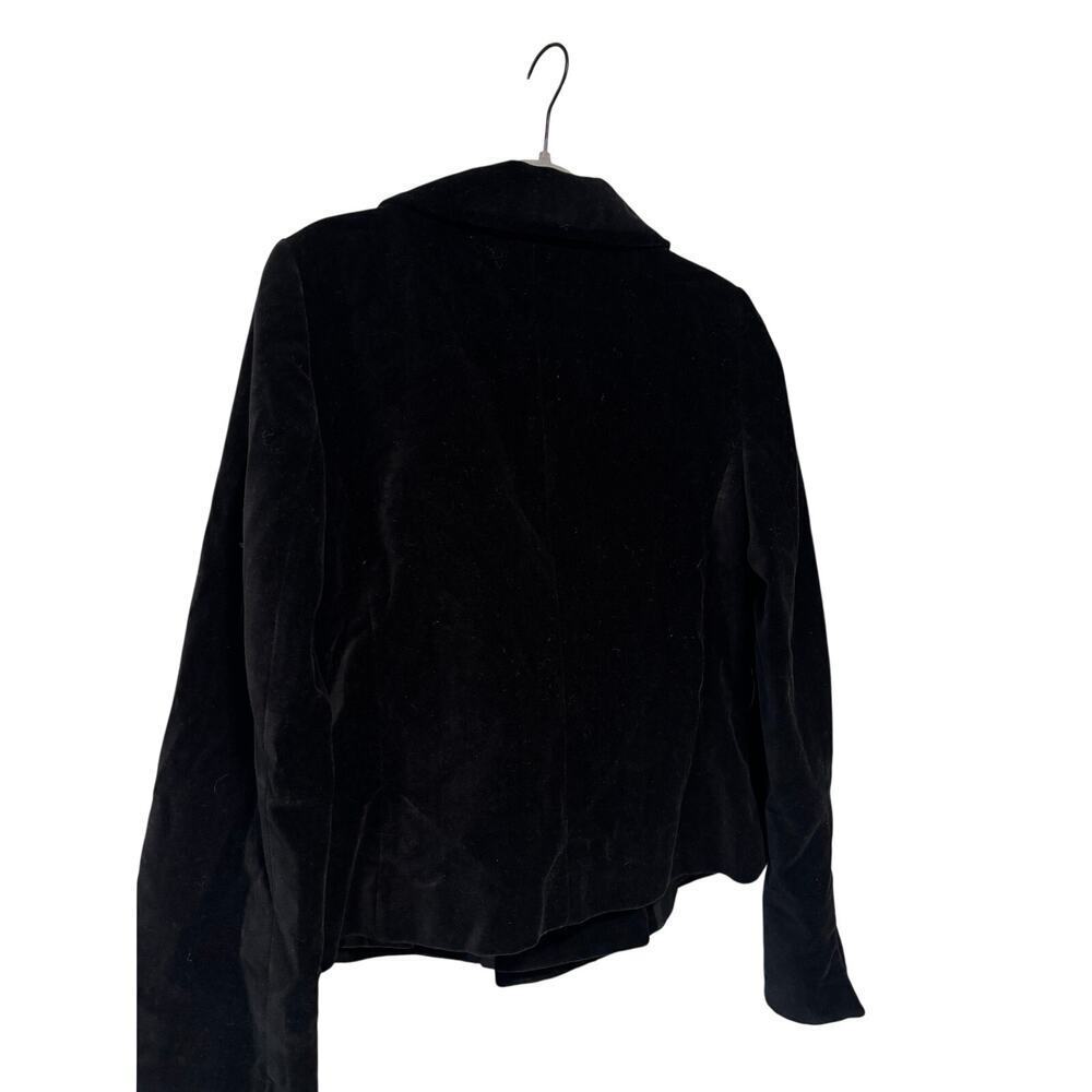 Zara Woman Black Velvet Button Jacket Medium - Picture 8 of 8
